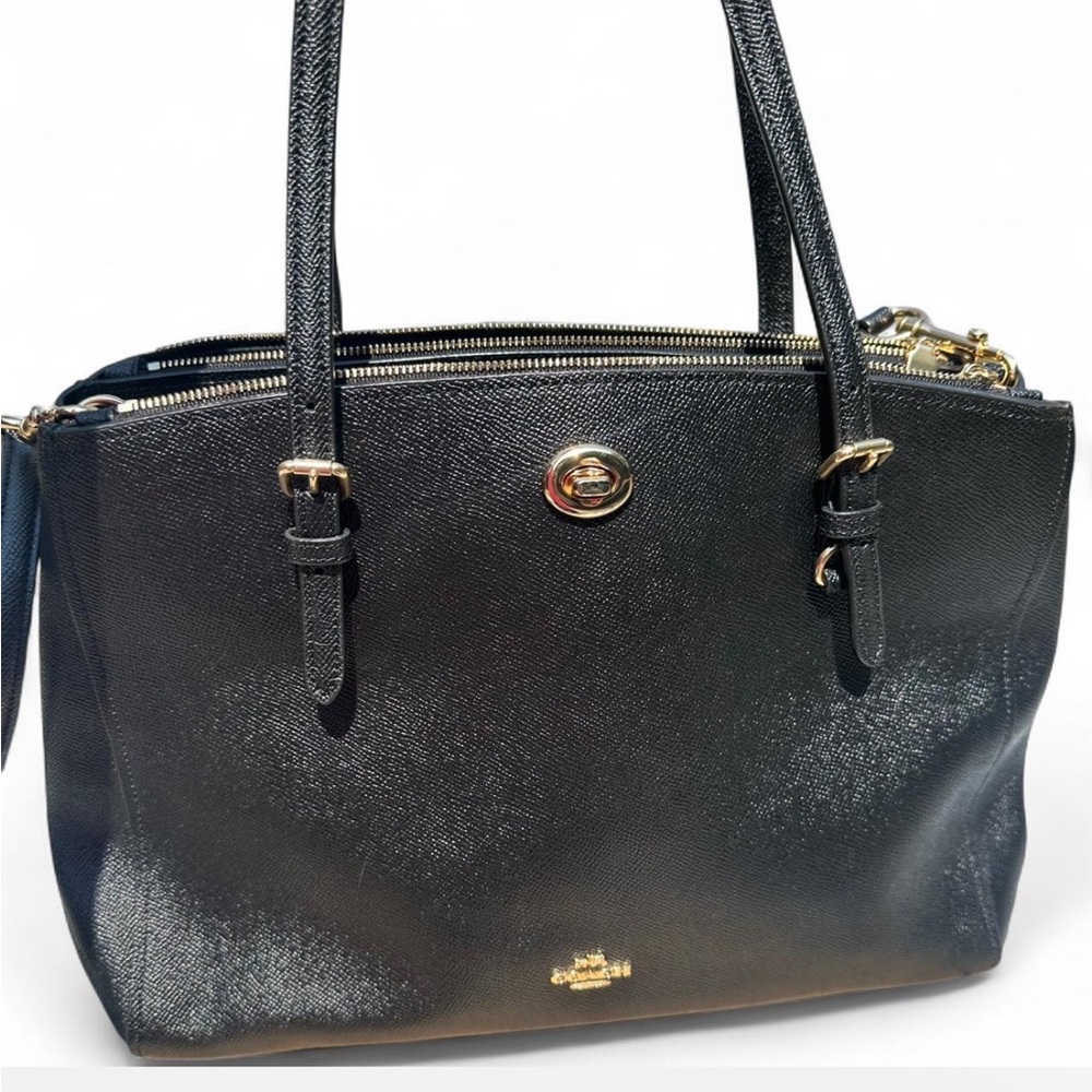 Black Coach Turnlock Carryall Bag